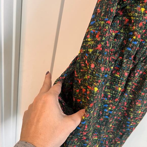 Adelyn Rae Black Paint Splatter Print Sleeveless Sheath Dress XS - Picture 4 of 12